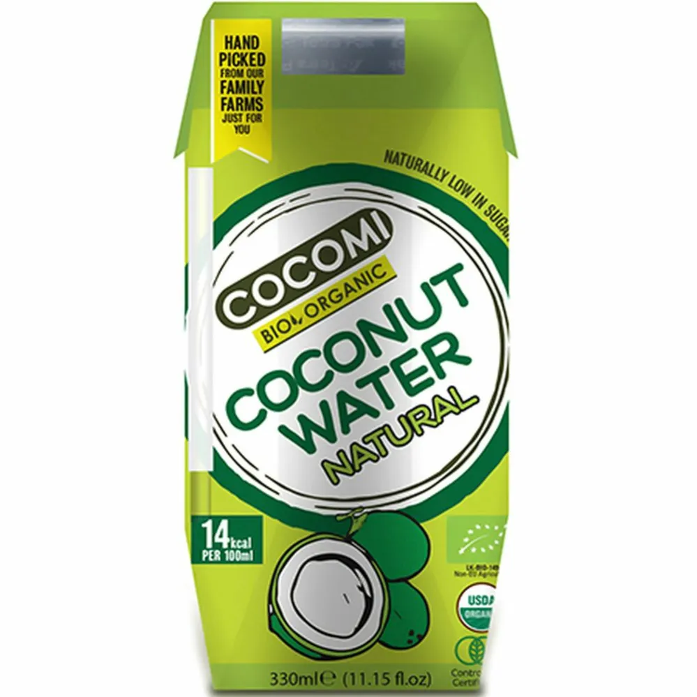 Woda Kokosowa Naturalna UHT Bio 330 ml - Cocomi - Przecena Krótka Data Minimalnej Trwałości
